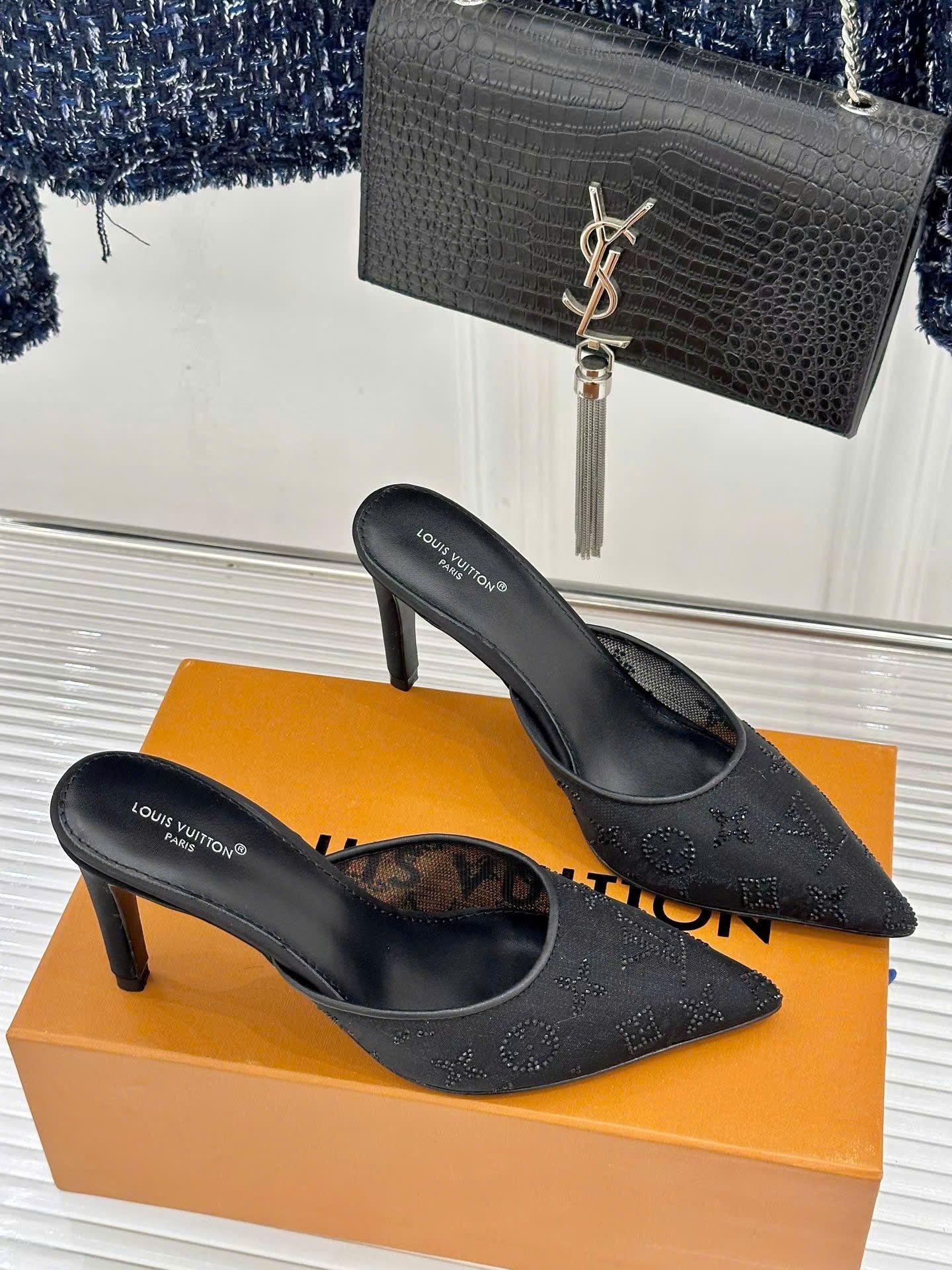 Louis Vuitton Gala Mule Shoes 8.5cm - Image 3