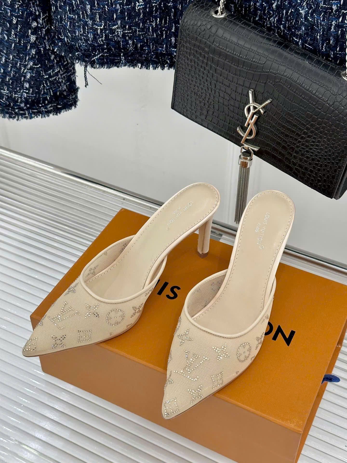 Louis Vuitton Gala Mule Shoes 8.5cm - Image 6
