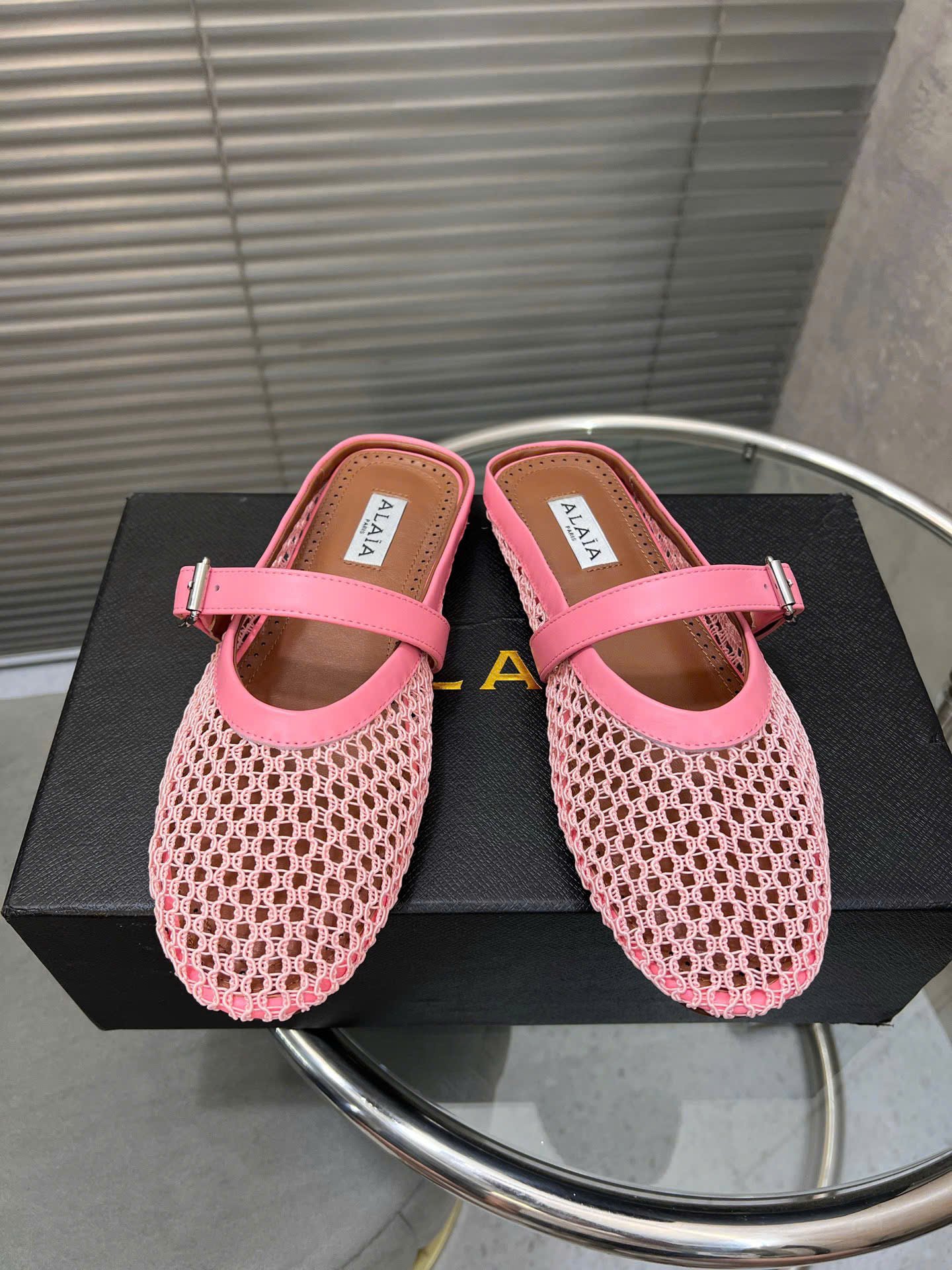 Alaïa Mesh Ballet Flats Mule