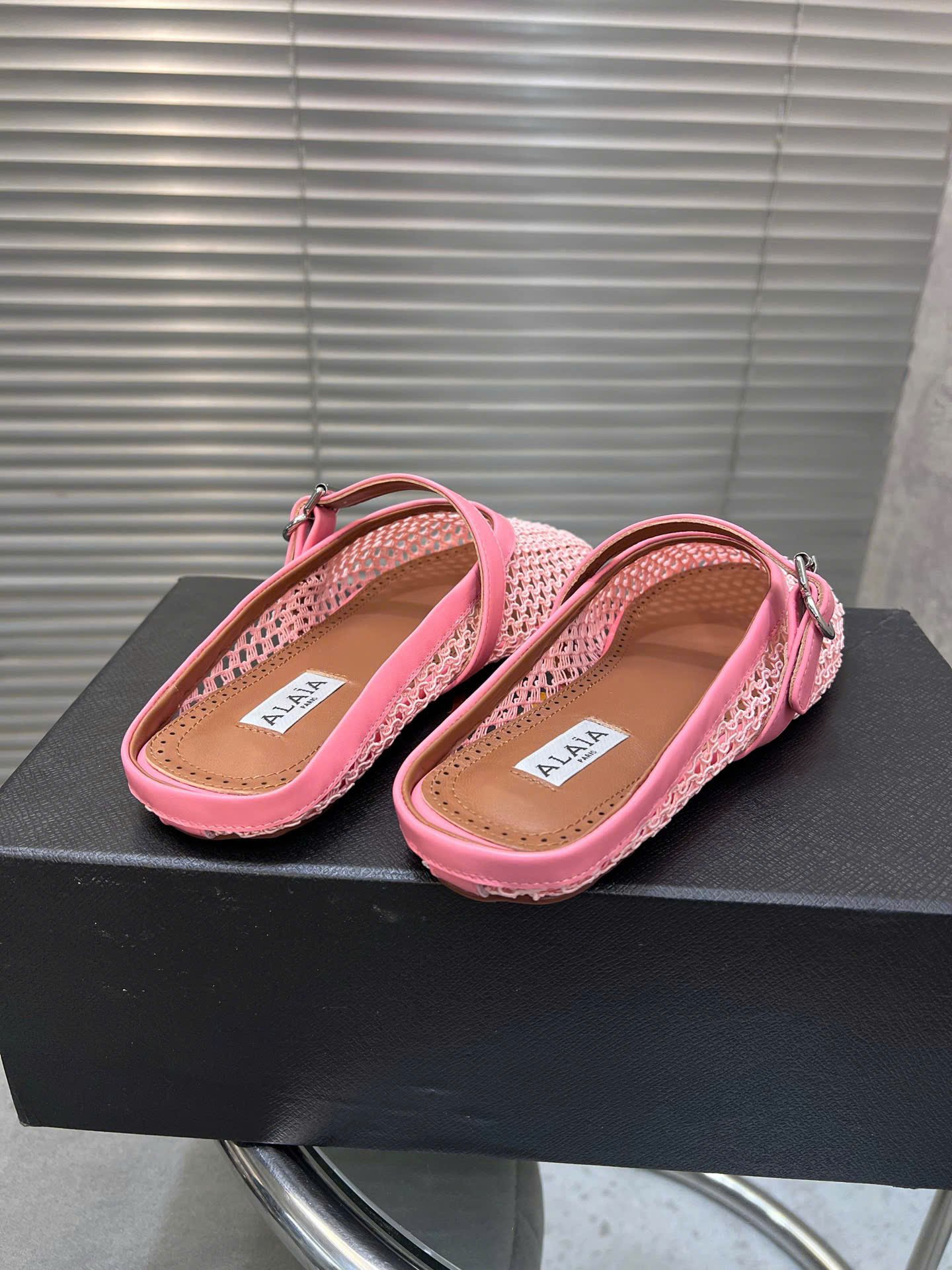 Alaïa Mesh Ballet Flats Mule - Image 2