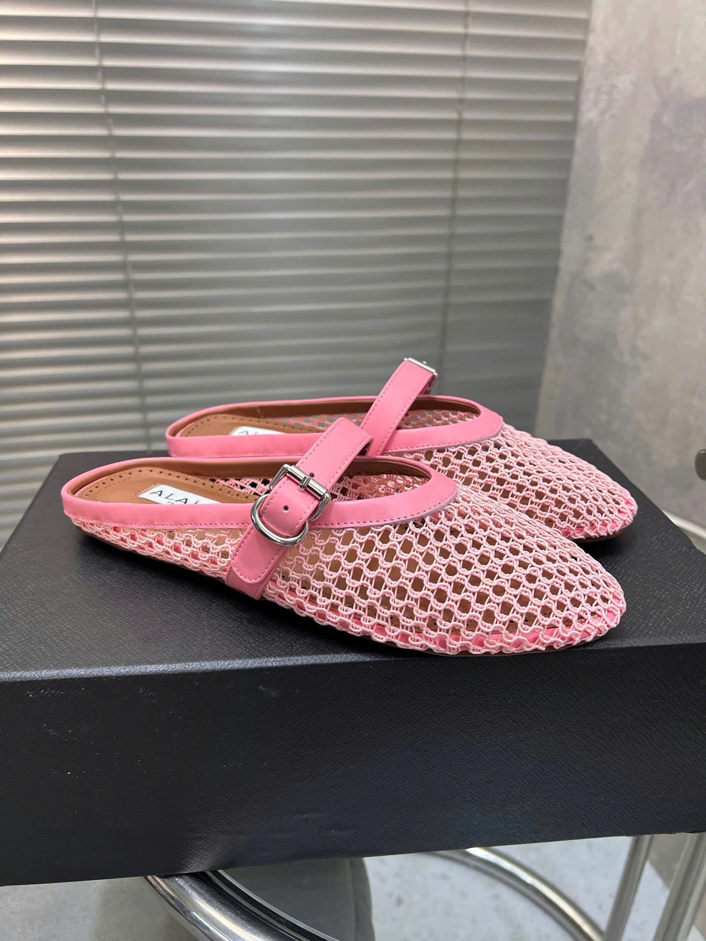 Alaïa Mesh Ballet Flats Mule - Image 5