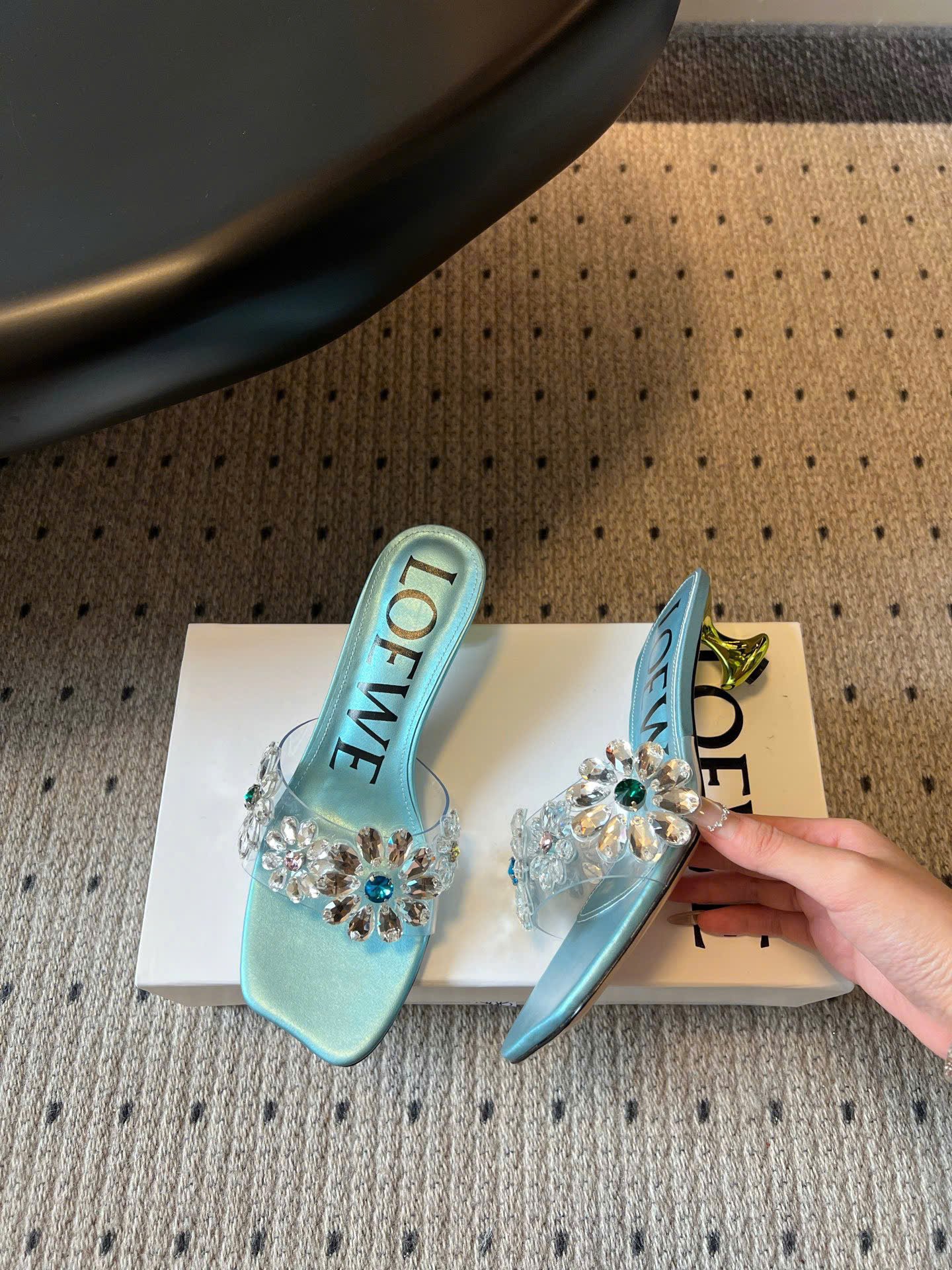 Loewe Paula's Ibiza Toy Crystal Flowers Sandals - Image 3