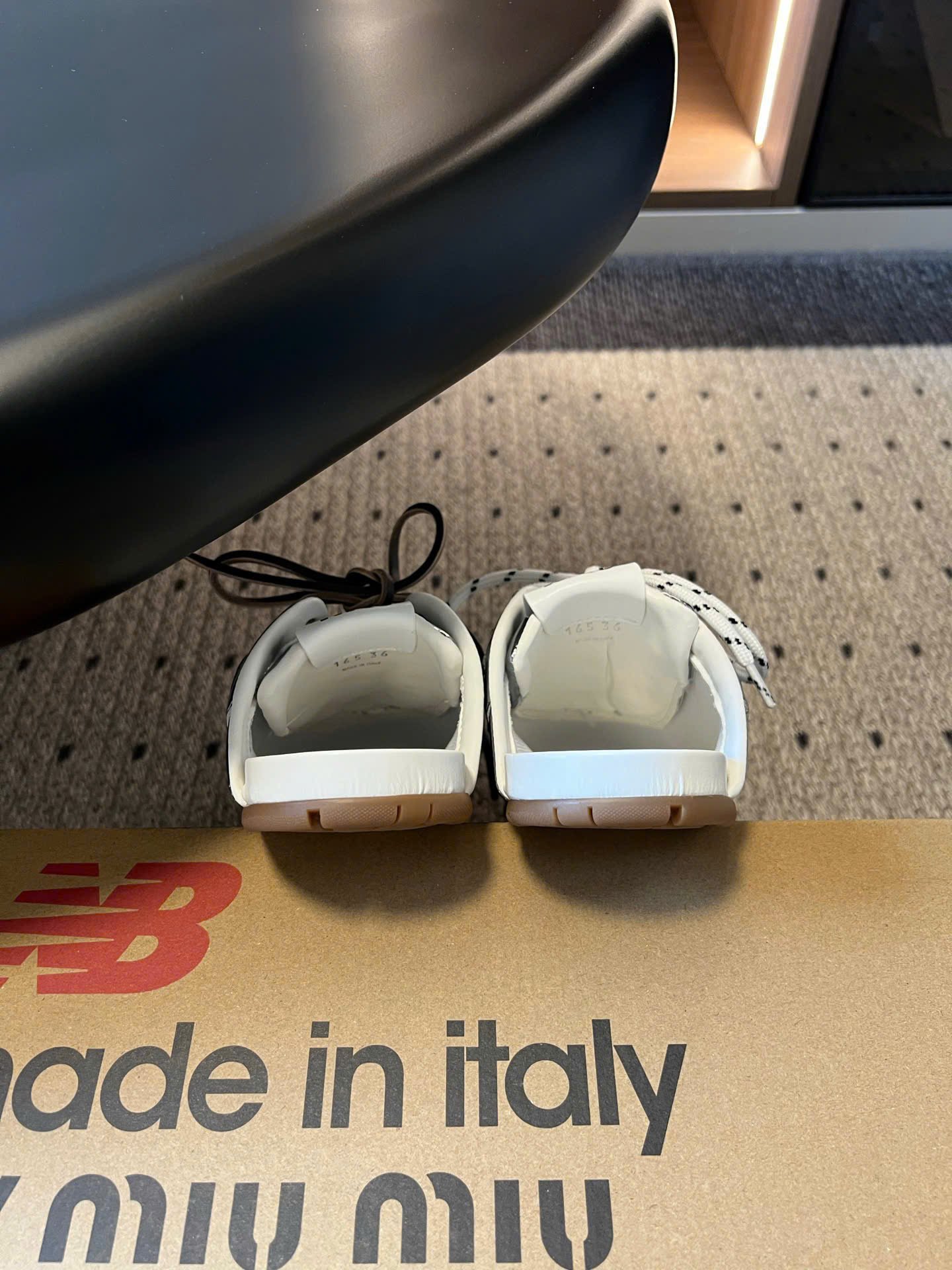 Miu Miu x New Balance 530 SL Metallic Leather Mules - Image 6