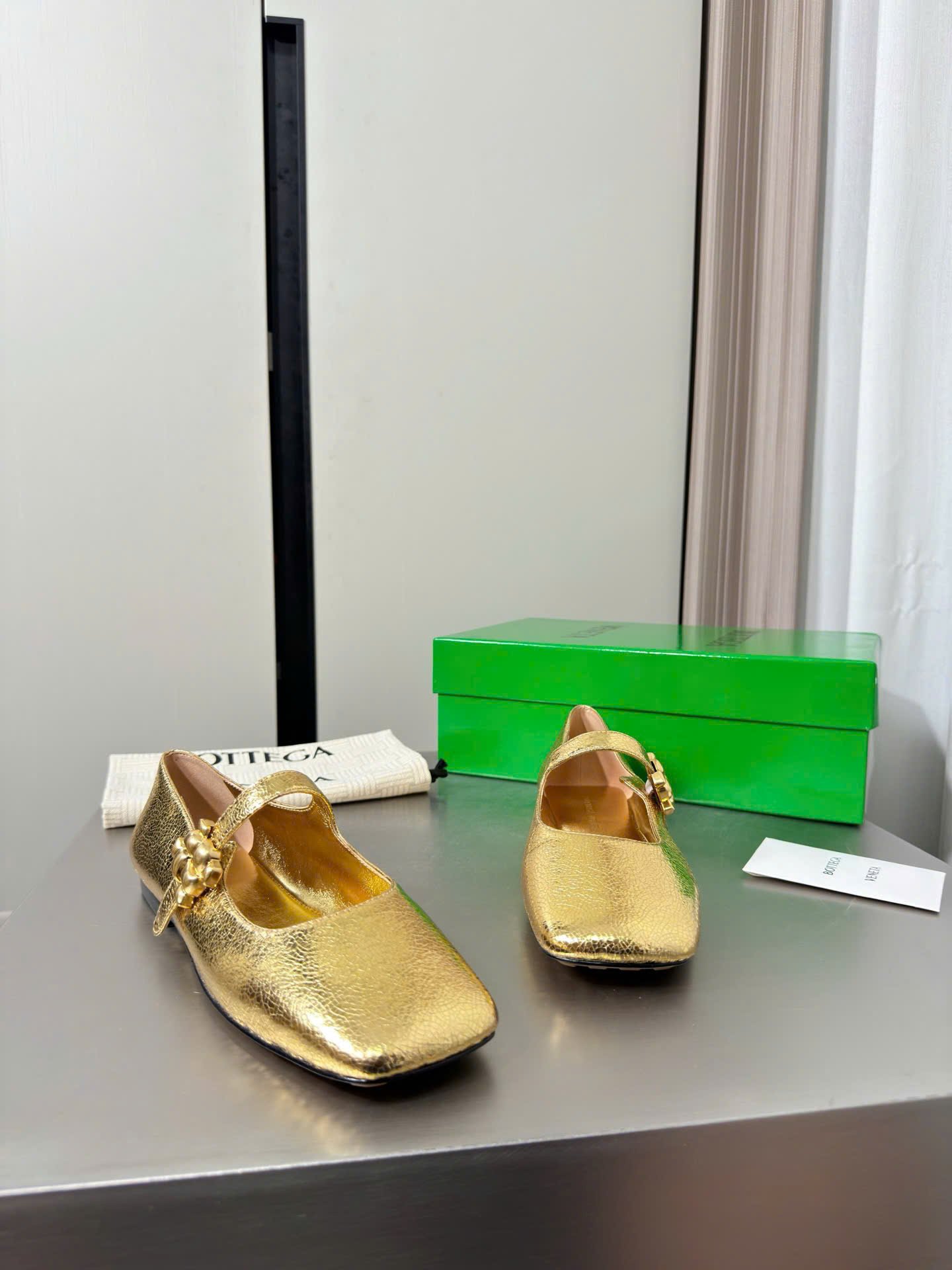 Bottega Veneta Charlotte Mary-Jane Ballerina in Basalt Shoes - Image 8