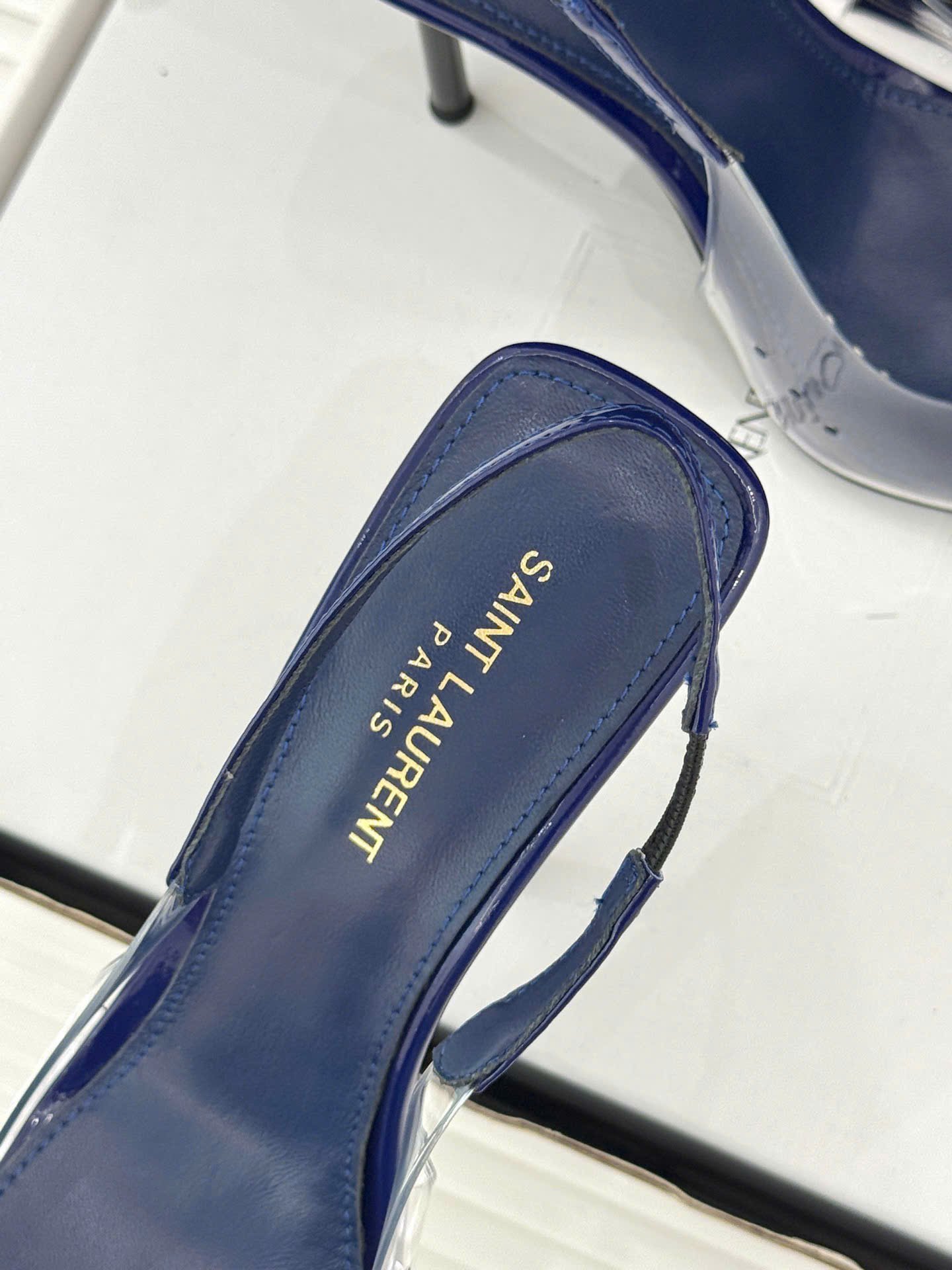 Saint Laurent Chica Slingback Pumps Shoes 10.5cm - Image 3