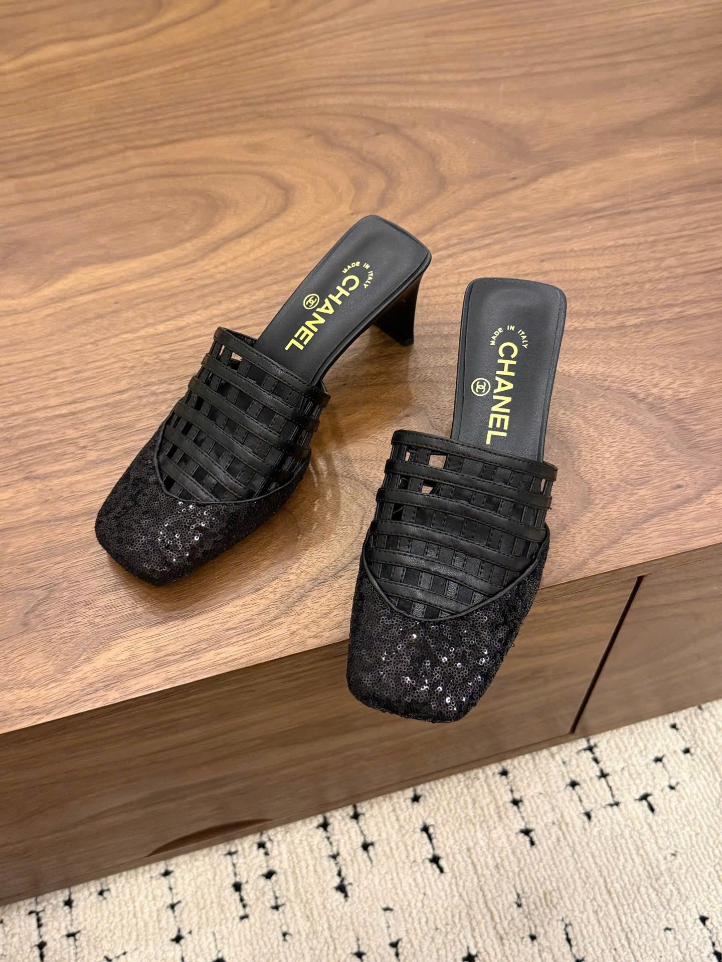 Chanel Coco Mesh Mules 6cm - Image 6