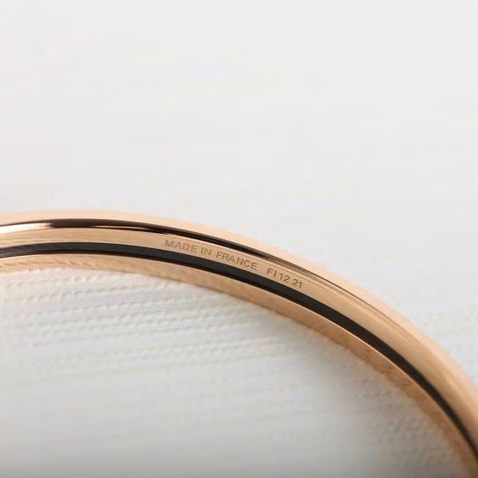 Hermès Black Enamel Gold-Plated Chain Motif Bracelet - Image 10