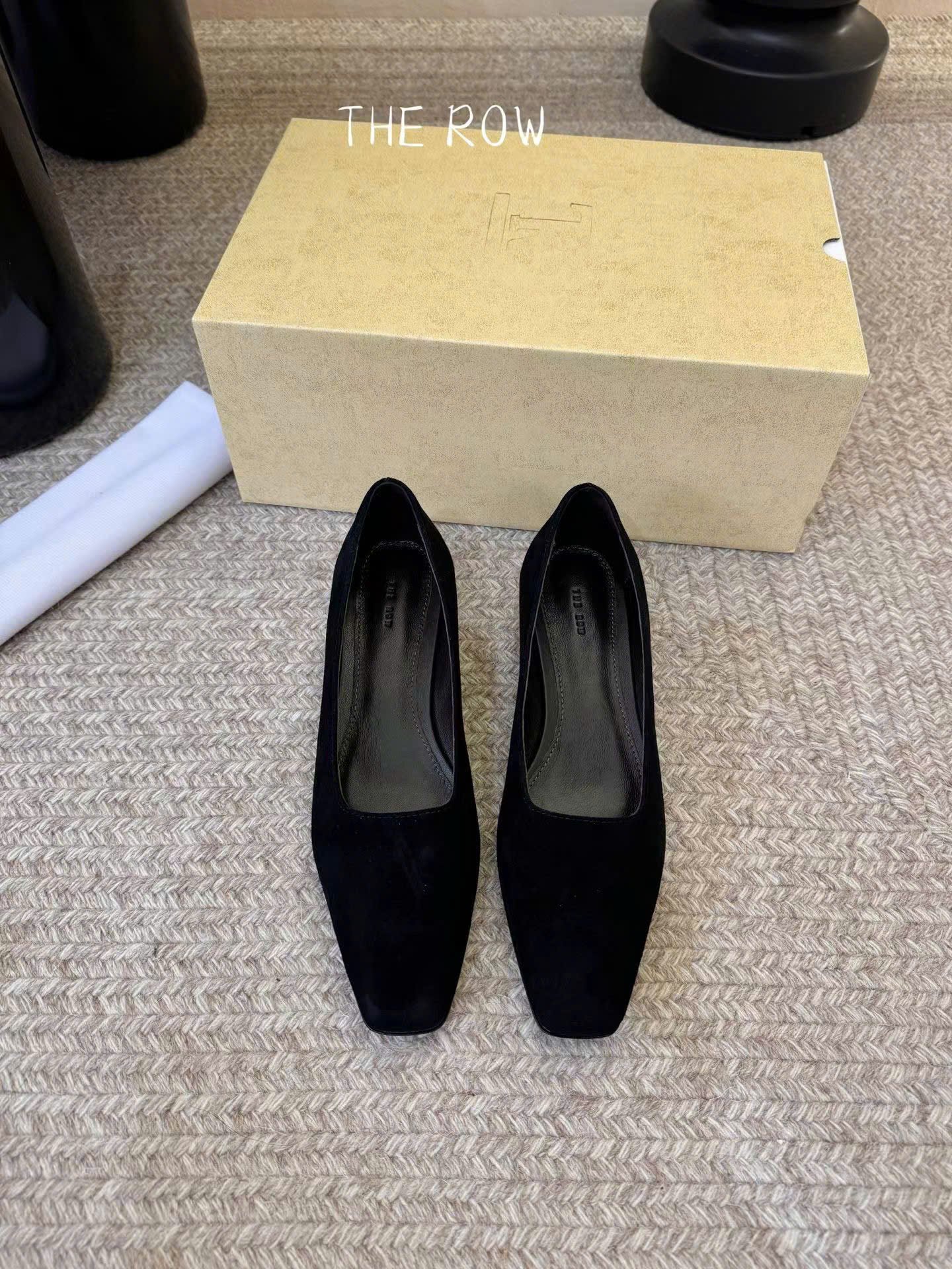 The Row June Suede Wedges in Espresso Shoes