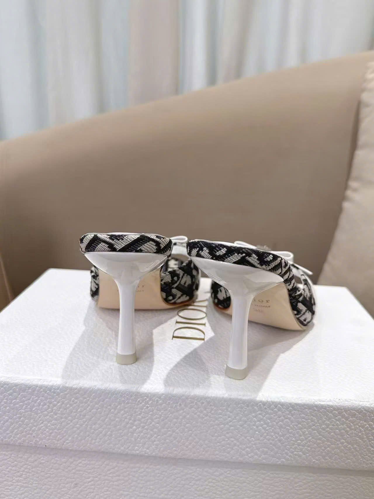 Christian Dior Monogram Padlock & Key Mules 8.5cm - Image 9