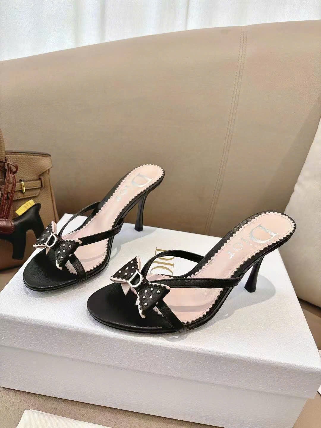 Christian Dior by John Galliano "D" Buckle Leather Sandals 8.5cm - Image 3