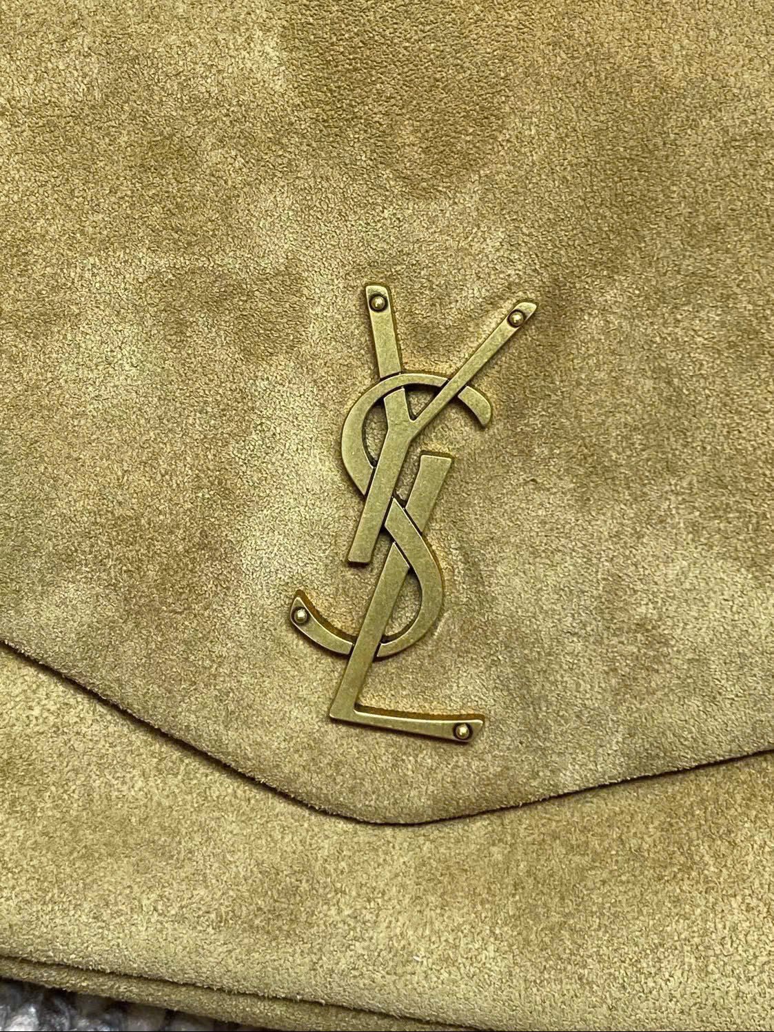 Saint Laurent Calypso Bag in Grained Suede Leather - Image 2