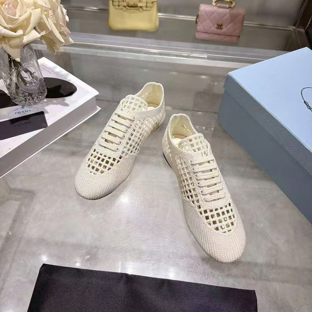 Prada Collapse Crochet Laced Sneakers - Image 7