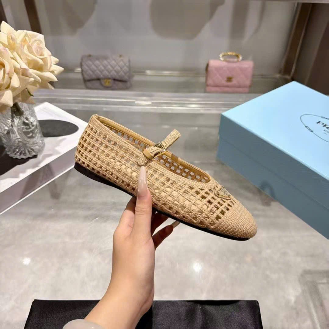 Prada Crochet Mary Jane Flats - Image 2