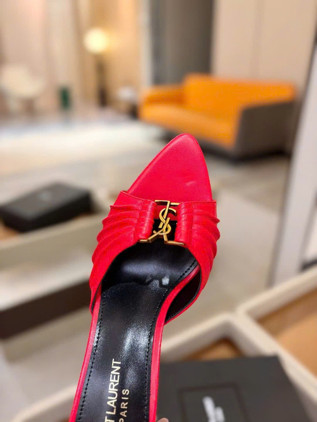 Saint Laurent YSL Babylone Heeled Women's Mules 10cm - Image 2