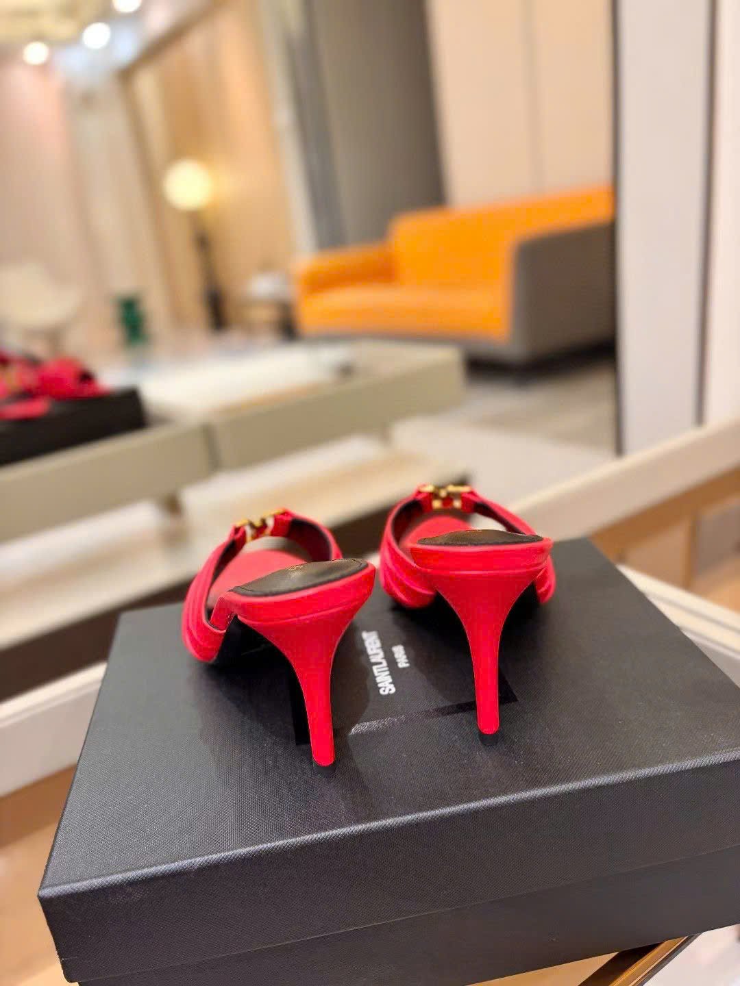 Saint Laurent YSL Babylone Heeled Women's Mules 10cm - Image 5