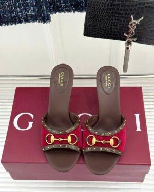 Gucci Women's Horsebit Mid-Heel Sandal