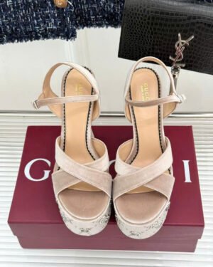 Gucci Sandal with Interlocking G Studs