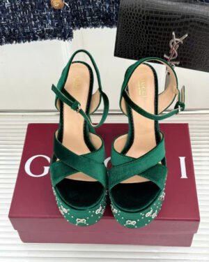Gucci Sandal with Interlocking G Studs