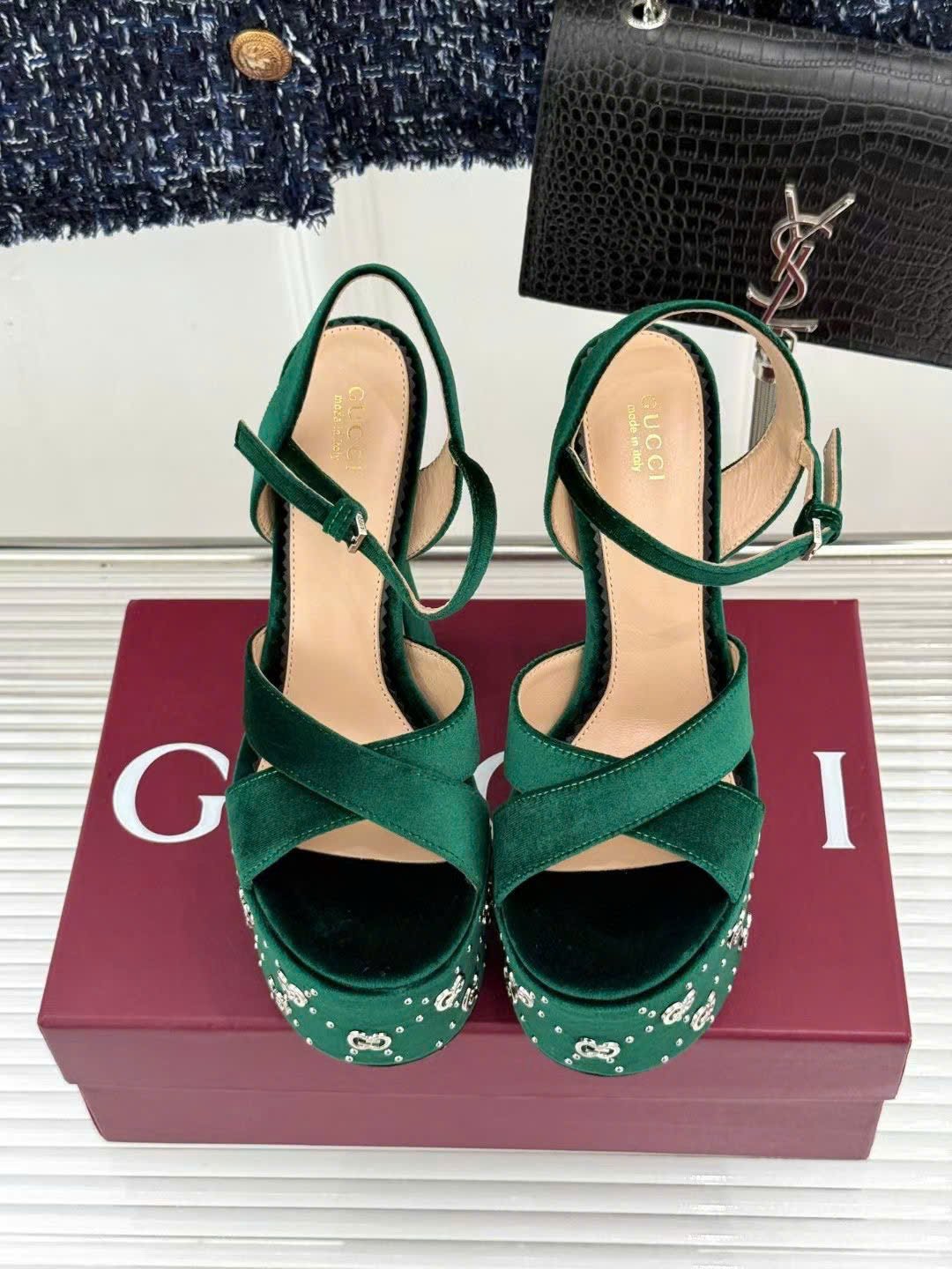 Gucci Sandal with Interlocking G Studs