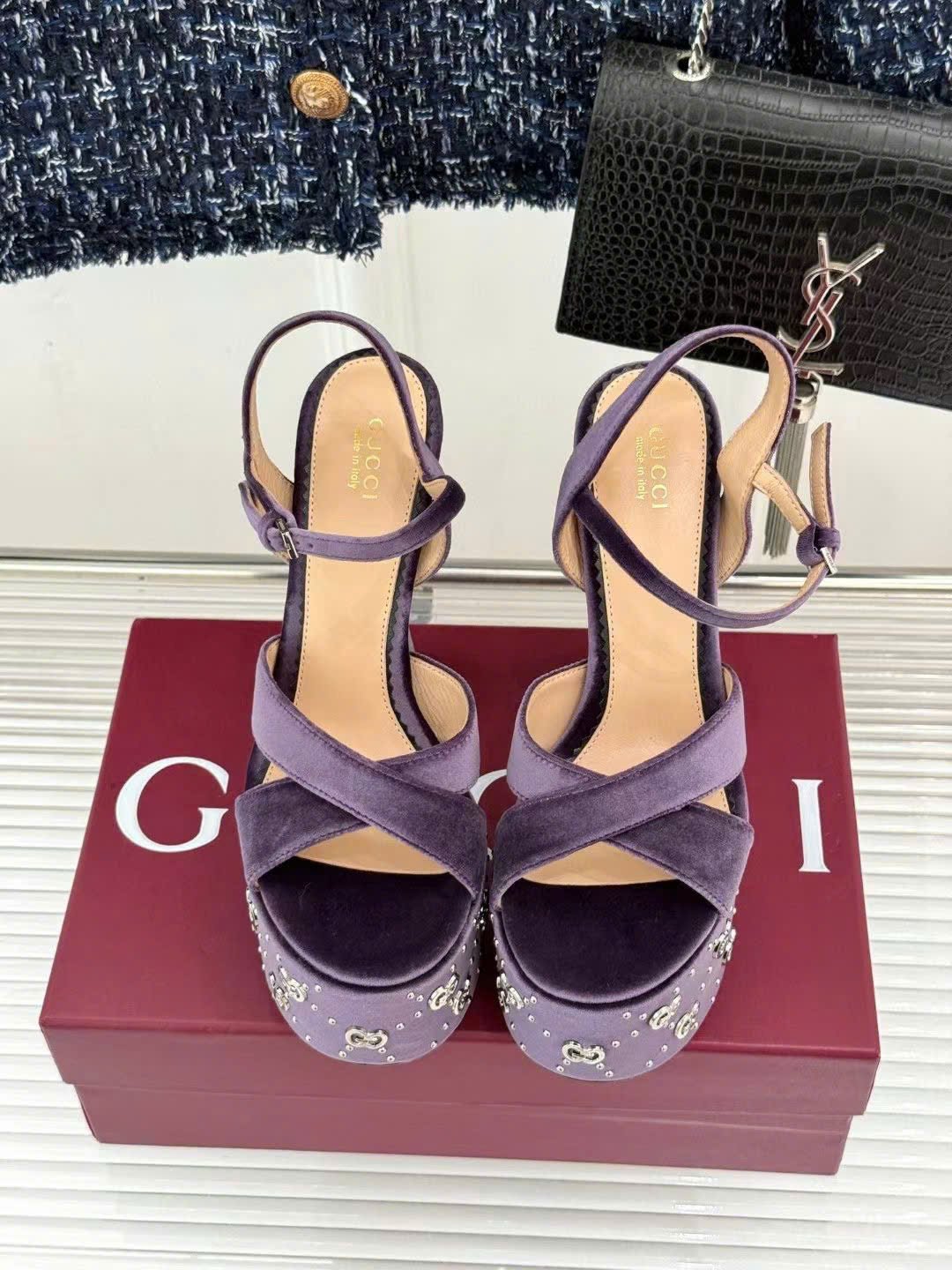 Gucci Sandal with Interlocking G Studs