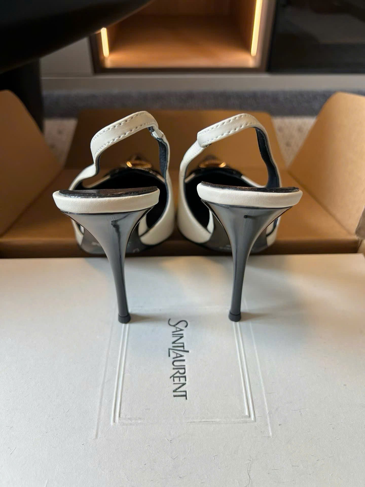 Saint Laurent L'entracte Slingback Pumps Shoes 10cm - Image 2