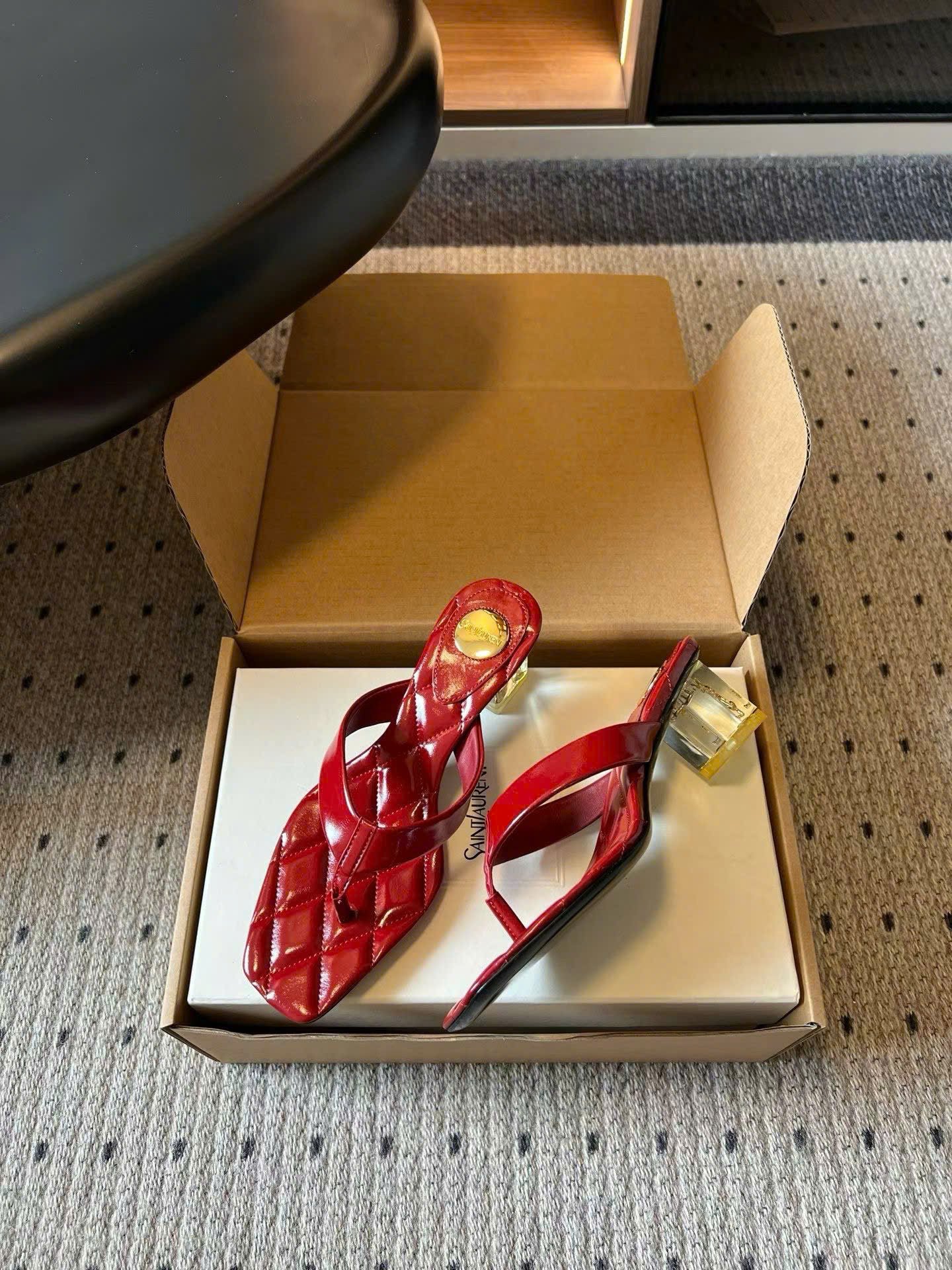 Saint Laurent Sip Sandals Smooth Leather - Image 7