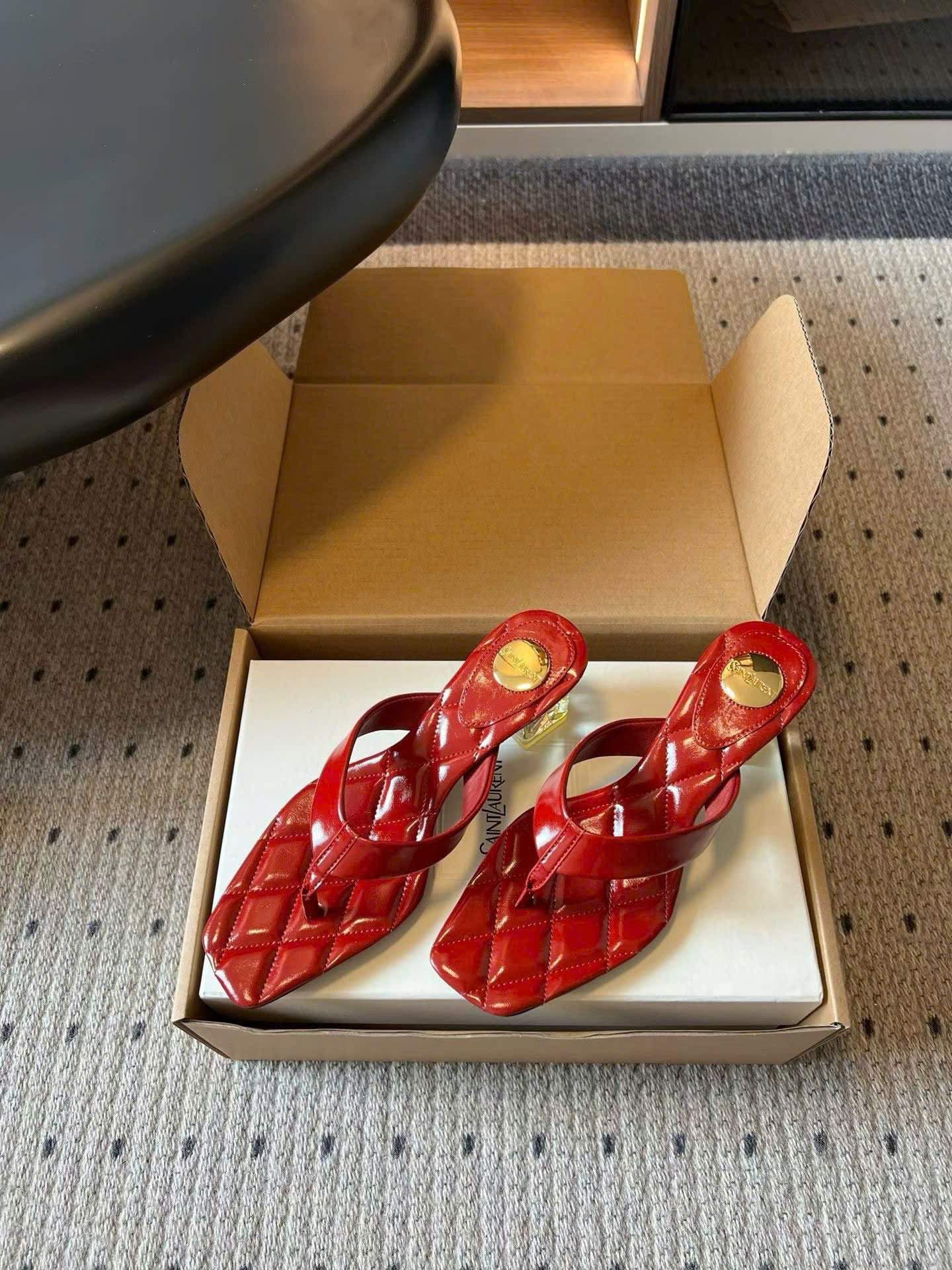 Saint Laurent Sip Sandals Smooth Leather - Image 9
