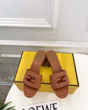 Fendi Baguette Leather Sandals 5.5cm