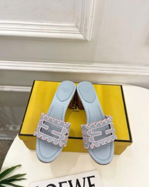 Fendi Baguette Leather Sandals 5.5cm