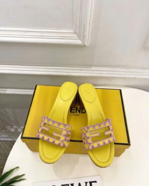 Fendi Baguette Leather Sandals 5.5cm
