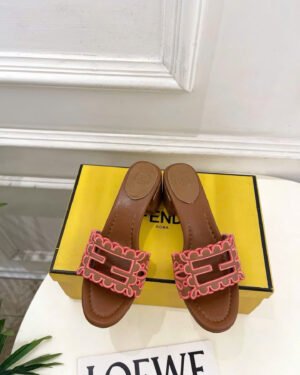 Fendi Baguette Leather Sandals 5.5cm