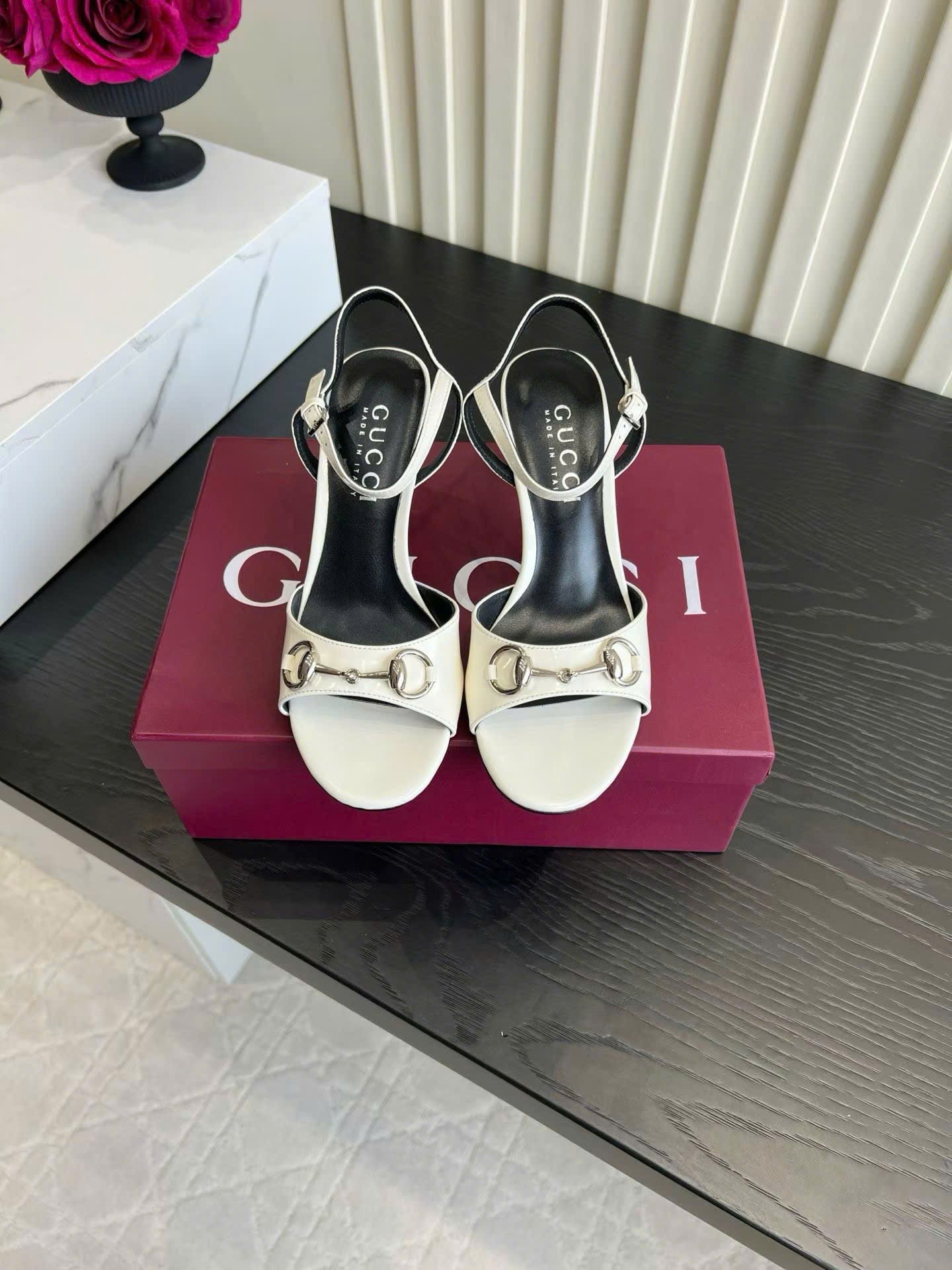 Gucci Horsebit Heeled Sandal 7cm
