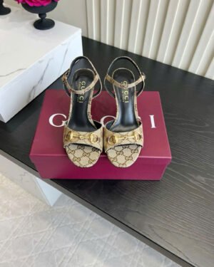 Gucci Horsebit Heeled Sandal 7cm
